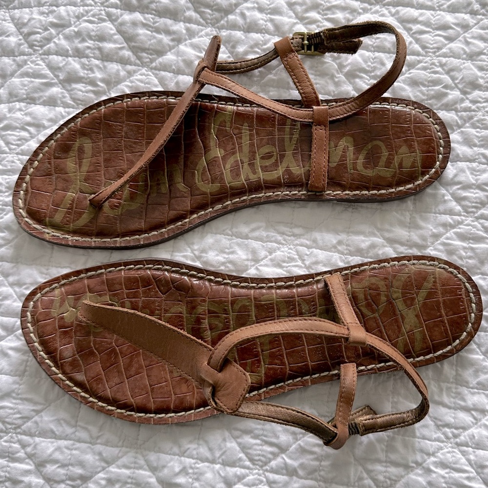 Sam Edelman GIGI Brown Leather Sandals